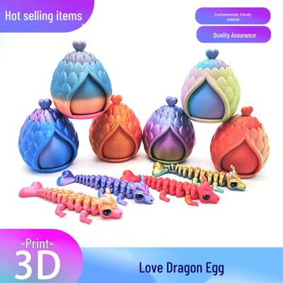 Articulated 3D Printed Dragon Egg Decompression Toy and Decoration