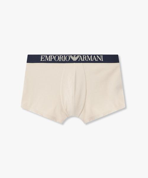 

[Emporio Armani Underwear] Мужские хлопковые трусы с текстурированной резинкой 0816112151 [Отправка из Кореи] 100% Оригинал Beige - S