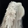Gothic Lolita Engelsflügel Stirnband Verstellbares Haarband Stilvolles Kopfschmuck Schmuck für Cosplay- und Punkstyle-Enthusiasten