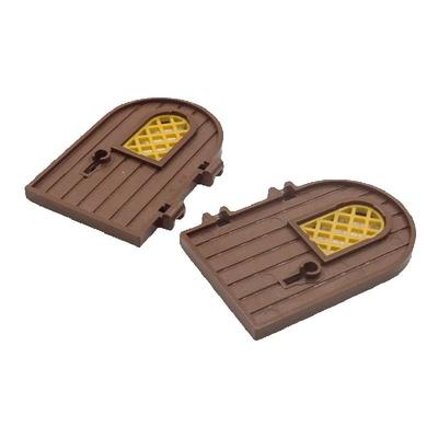 20 sztuk MOC 64390 Drzwi 1x4x6 Okrągły Top z Szybowcem i Dziurką od Klucza Enlighten Klocki Budowlane Cegły Zabawki Kompatybilne Budowa