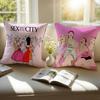S-Sex And The City Tv Pillow Case Anti-Dustmite Pillowcase Invisible Zipper Silky Short Plush Sofa Cushion Cover