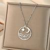 Kinitial Cactus Saturn Planet Infinity Lips Bird Landscape Sun Mountain Stainless Steel Pendant Necklace For Women Jewelry Gift