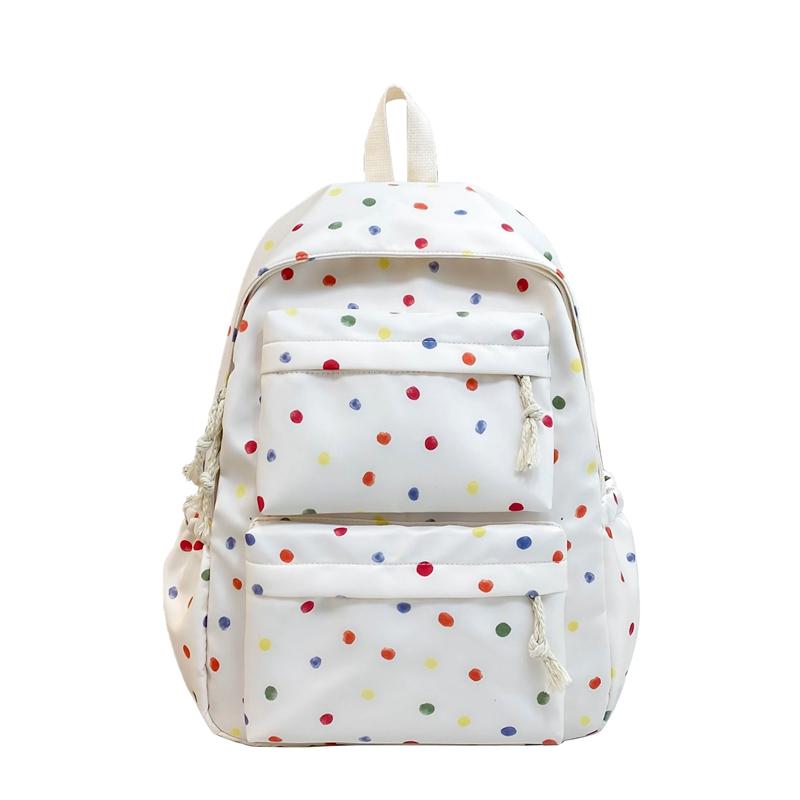 Rucsac cu imprimeu cu puncte pentru femei, ghiozdan mic, floral, pentru studenți. Rucsac ușor de călătorie