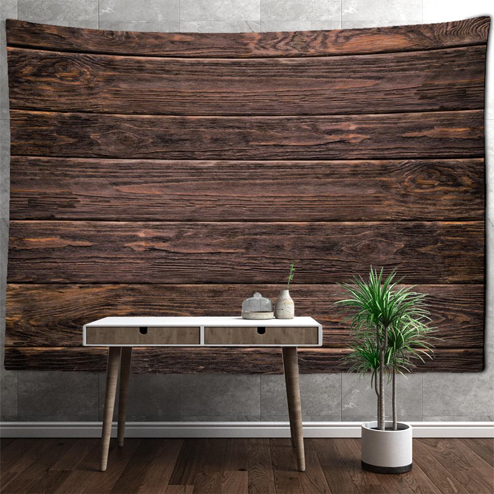 Brick Wall Mural Tapestry Wall Hanging Stone Wood Retro Boho Psychedelic Hippie Tapiz Art Dorm Home Decor