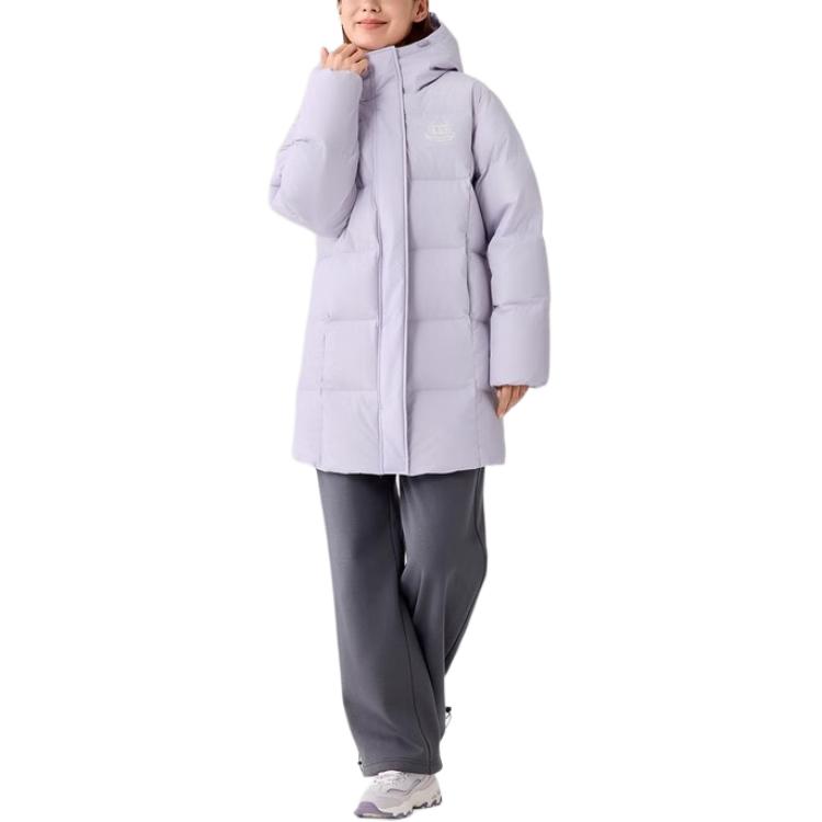 Skechers Solid Color Zipper Hooded Down Jacket Women outerwear L425W101-02N4