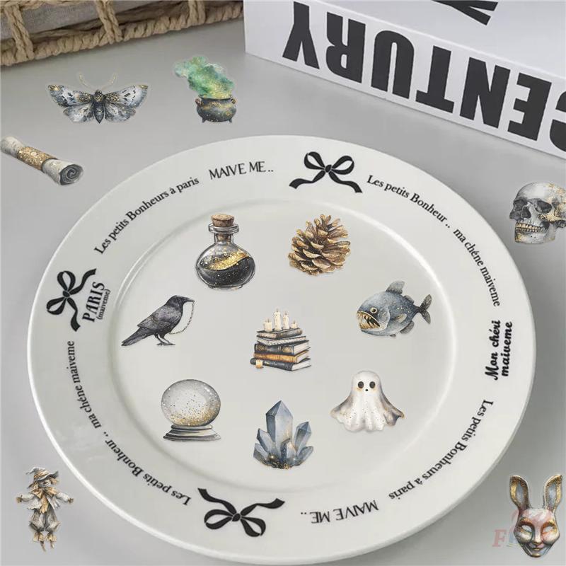 50Pcs/Set Retro Magic Art. Halloween PET Stickers Waterproof DIY Fashion Doodle Decals Stickers