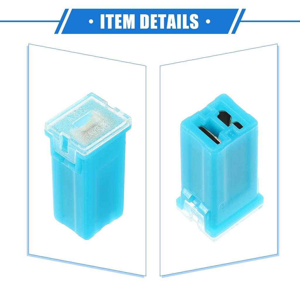 A ABSOPRO Standard Box Fuse 20A Universal Pickup Truck Car SUV Heavy Duty Plastic Metal 6pcs 20A