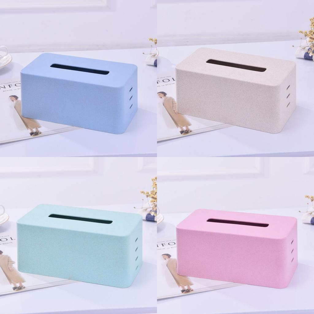 Material Degradable Macaron Color Step Stool Tissue Box For Car Home Bathroom Storage