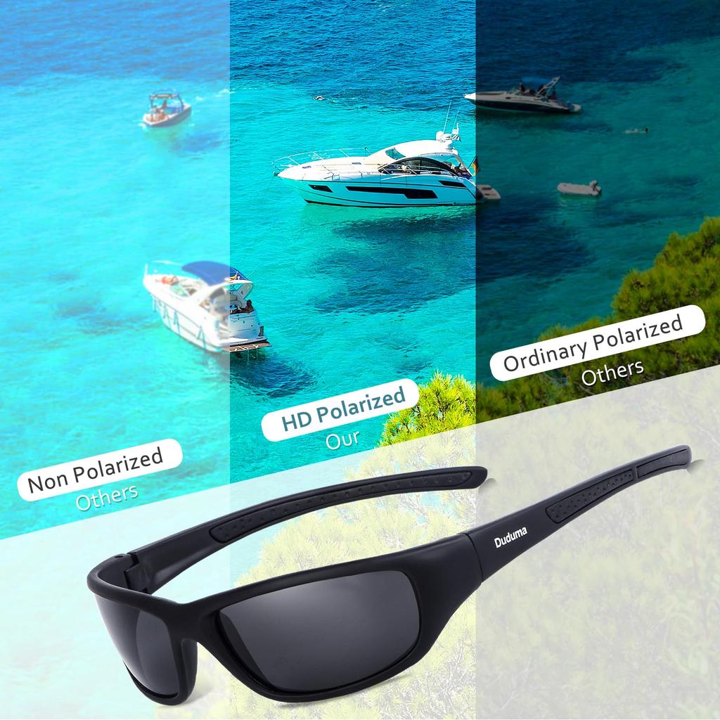 [Duduma] Men's Sunglasses, UV Protection, Sports Sunglasses for Cycling, Hiking, Baseball, Golf, Running, Driving, Motorcycling, Tennis.
