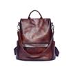 Johnature Vintage Backpack Genuine Leather Large Capacity Women Bag Solid Color Natural Cowhide Leisure Travel Bags