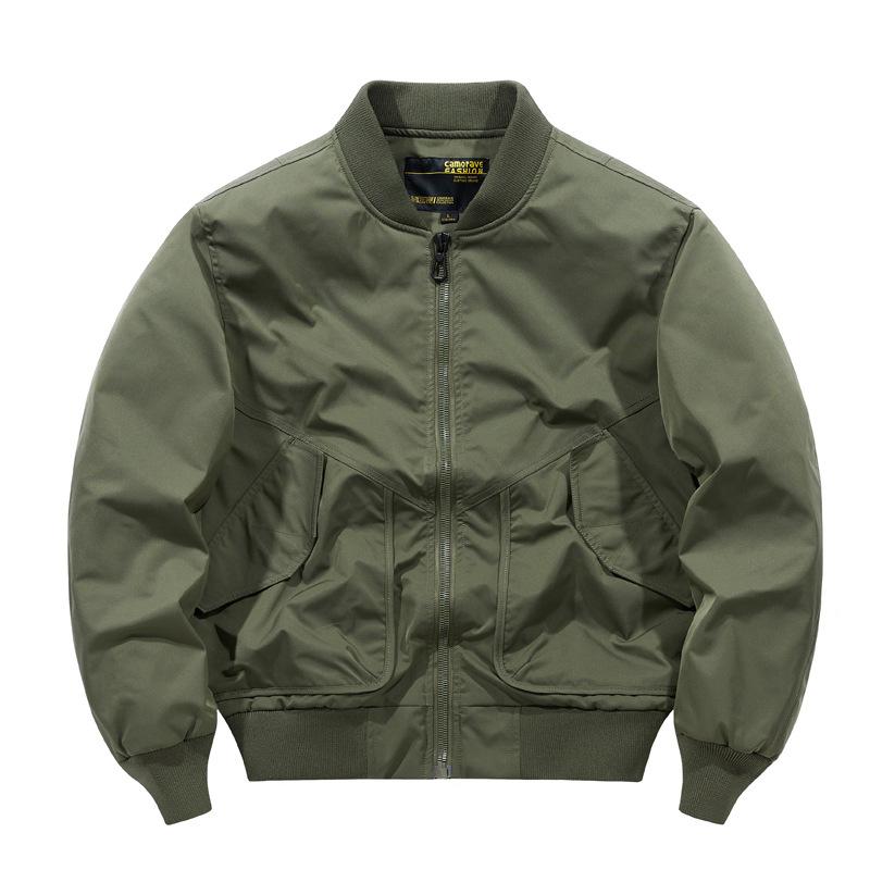 Chaqueta Bomber Delgada para Hombre Primavera y Otoño Casual para Exterior American Tooling Jersey de Béisbol Chaqueta para Hombre Corta