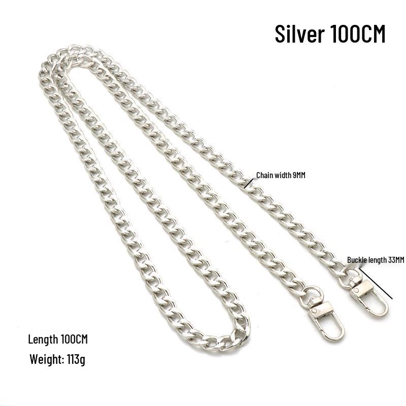Gold & Silver Metal Chain Replacement for Crossbody Bags - Fragrance Style Accessory with Extension and Decorative Elements