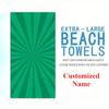Custom Name Beach Towel – 80×160cm Large Quick-Dry Towel with Vibrant Colors for Pool, Beach, Vacation & Summer Gift
