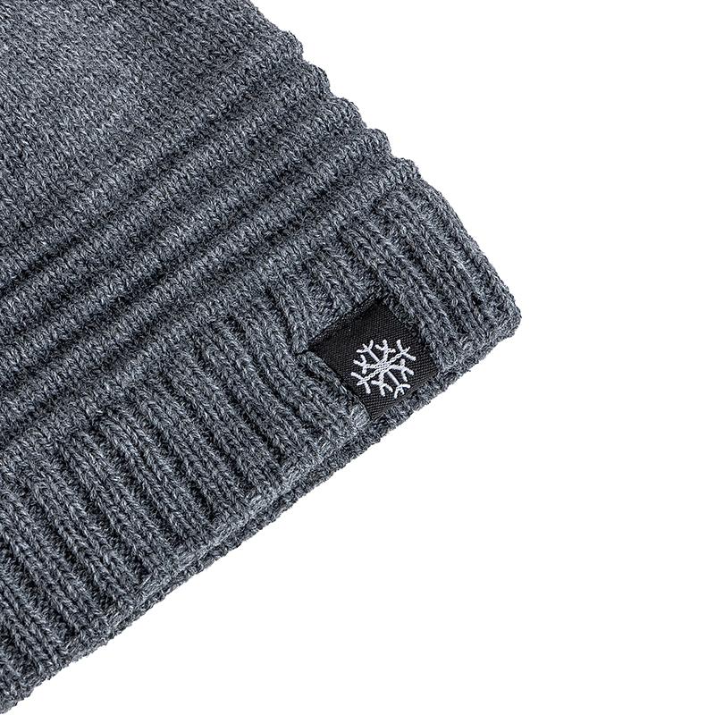 New Style Unisex Fur Lined Beanie Hat Keep Warm Winter Hat Thick Hat For Men And Women Snow Label Fashion Winter Cap