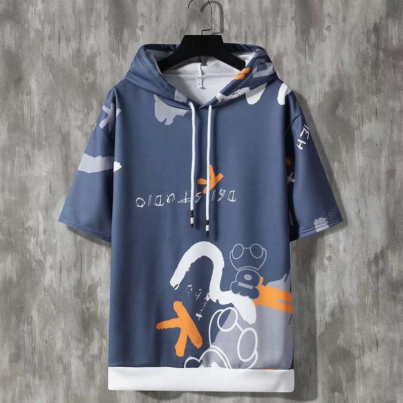 Men's Summer 2022 Trendy Shorts and Short-Sleeved Shirt Two-Piece Set