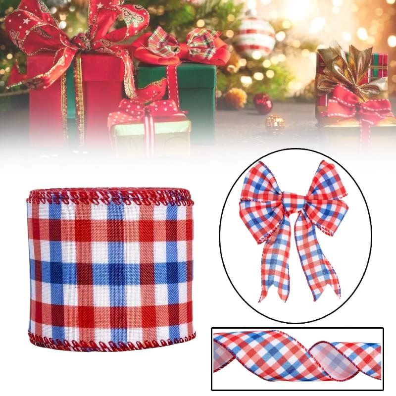 Creative American Flag Red Blue White Ribbon For Independence Day Decorations