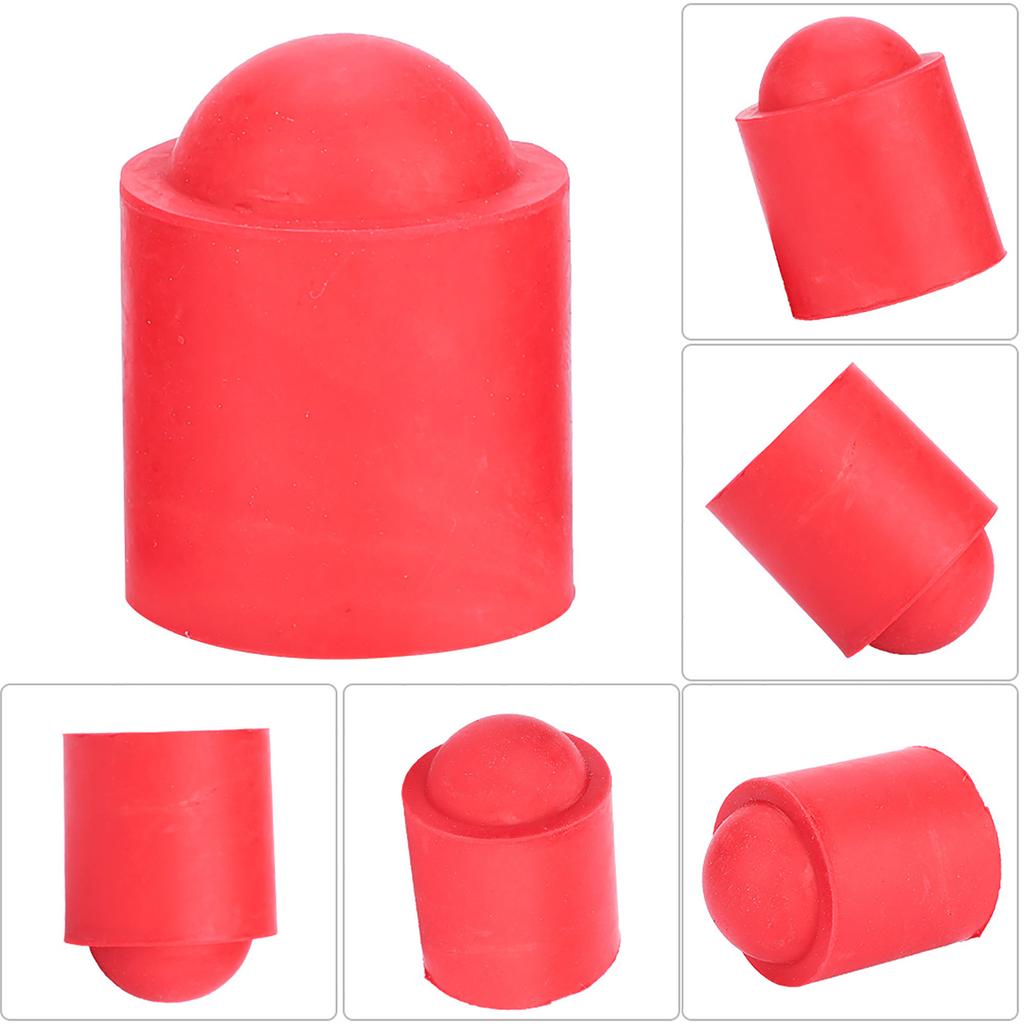 10pcs Pool Cue Tip Rubber Cover Billiards Cues Stick     Accessory (Black)