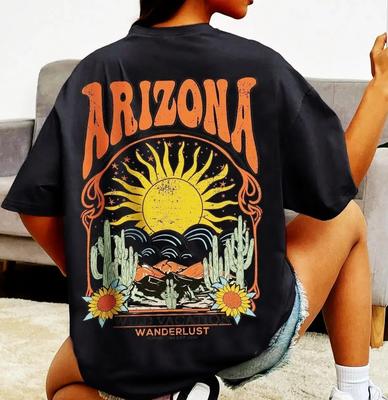 Arizona Landschaft Druck Persönlichkeit Harajuku Goth Lässig Mode Streetwear Sommer Unisex und Unisex Universell Rundhals T-Shirt