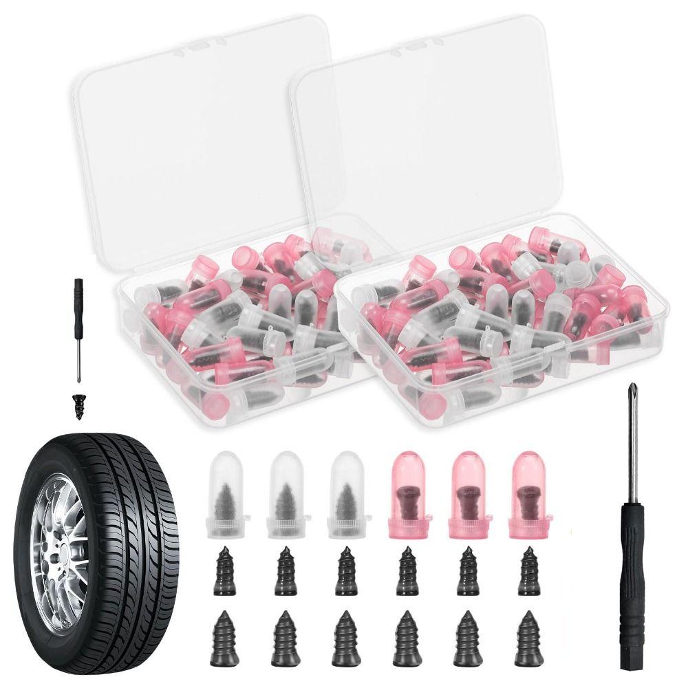 40/100Pcs Rubber Vacuum Tire Repair Nail Spiral Tire Rubber Nails Tool Car Tire Repair