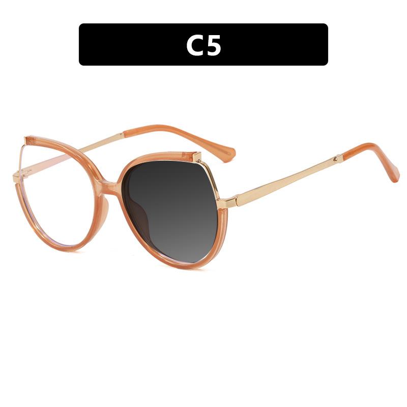 Vintage Round Oversized Photochromic Reading Glasses Women Anti Blue Light Hyperopia Prescription Eyewear +1 5 +2 5 Fashion