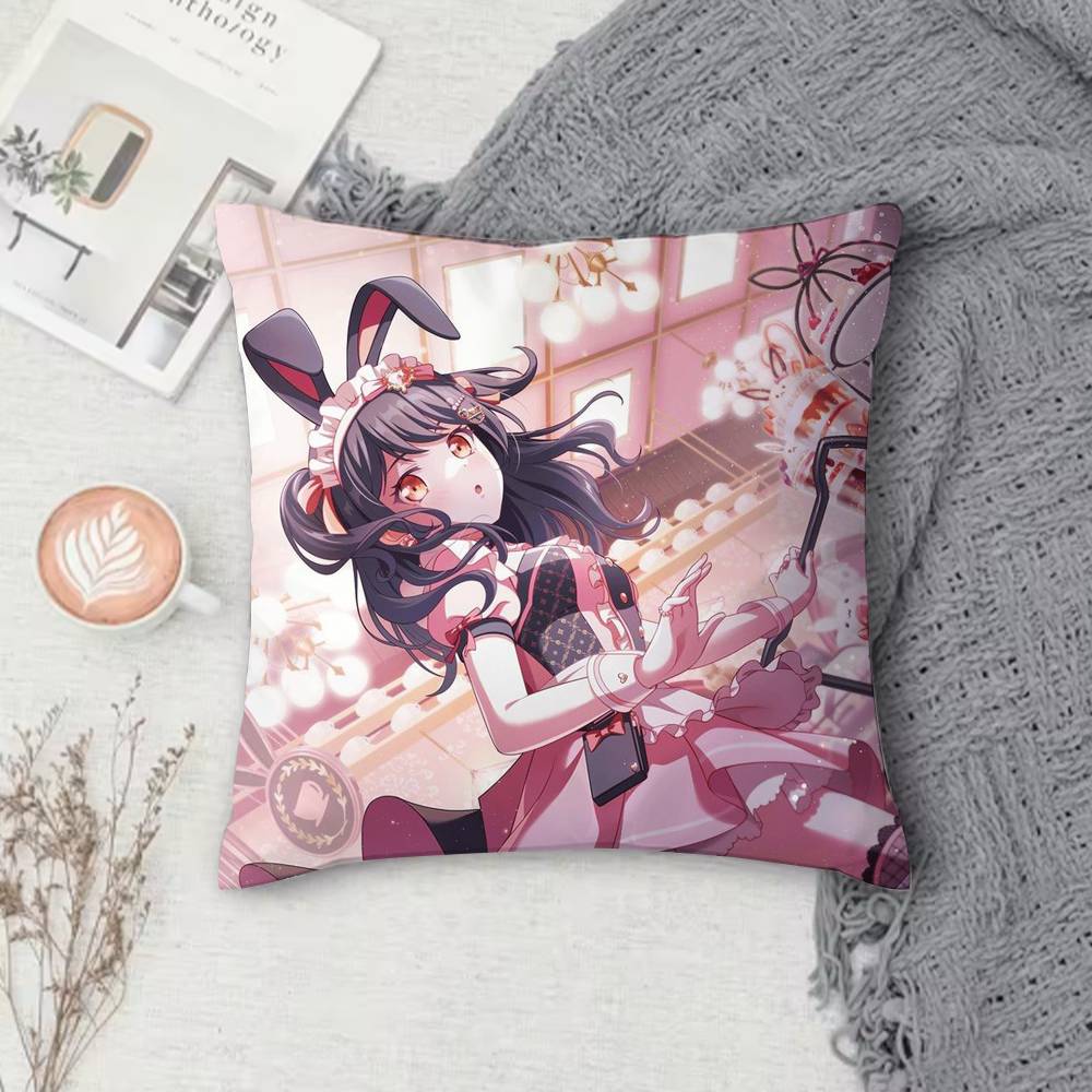 

BanG Dream Doublesided Printed Square Pillow Cover Decorative Cushion Cover for Sofa Bedroom Bedside 30X30cm