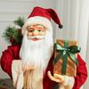 Christmas Santa Figurine Standing Santa Claus Figure with Gifts Bag And Present Box Christmas Decoration for Holiday Party Home Decor