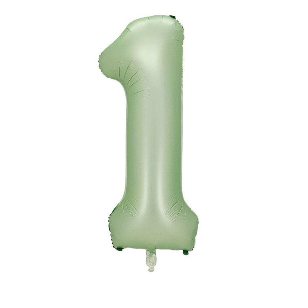 

1PCS 40 inch American version olive green Number 0123456789 matcha green large digital Foil balloon birthday party decoration Number&40inch