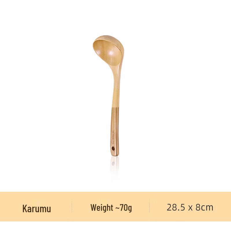 

Zhishi Simple Carola Wood Spray-Painted Gold Handle Cooking Spoon