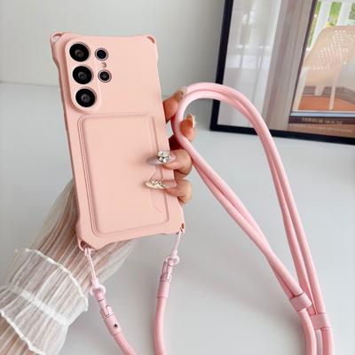 Silikonowy Portfel Crossbody Etui na Karty Etui na Telefon do Samsung Galaxy S26 S25 S24 Ultra S23 FE S22 Plus A17 A56 A26 A16 Miękkie Etui
