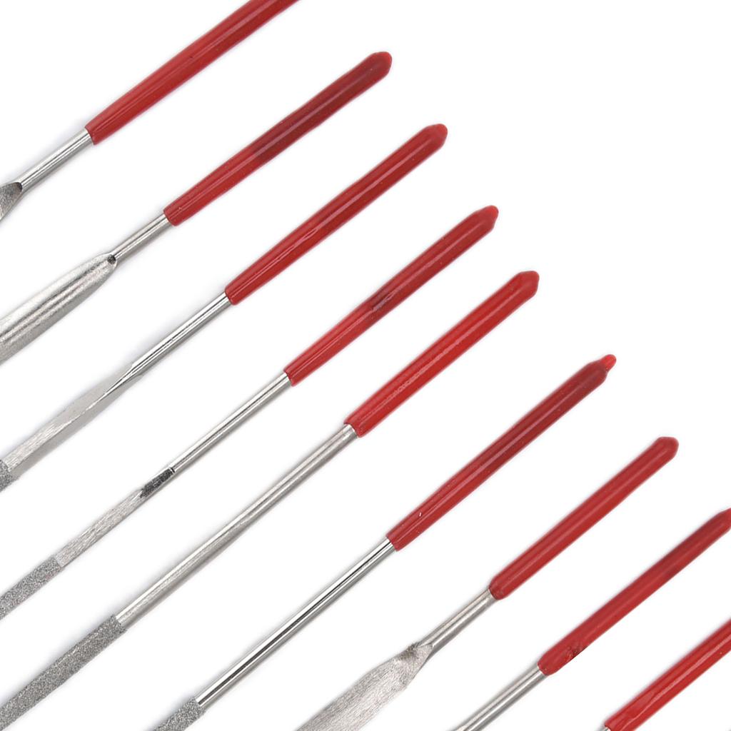 10Pcs Needle File Set Hardened Sturdy Comfortable Handle Convenient Jewelry Files