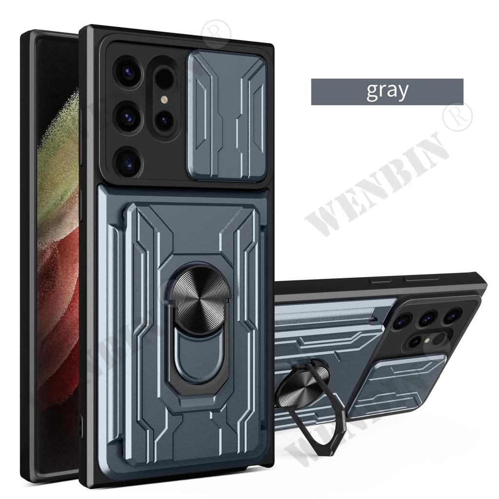 Hoesje Voor Samsung S2 S24 Ultra A6 A G Standaard Ring Camera Militaire Kwaliteit Kaartsleuf Cover Coque Capa Fundas