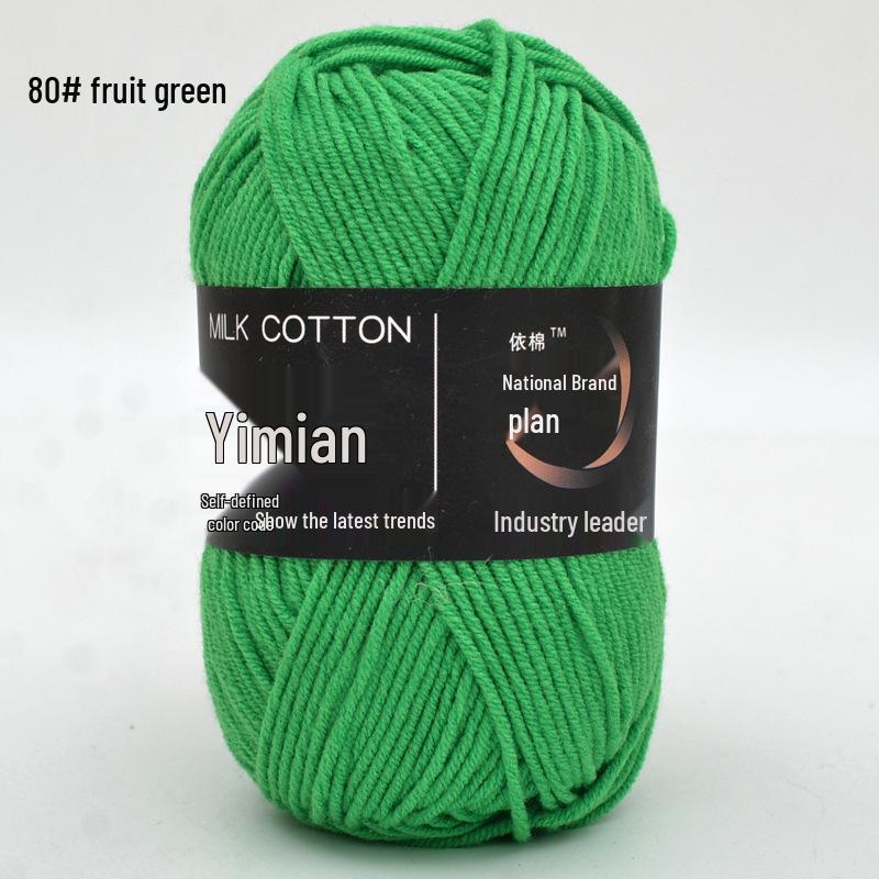 Yimian Milk Cotton Yarn for Baby Crochet: 4 Strands for Dolls, Slippers & Blankets