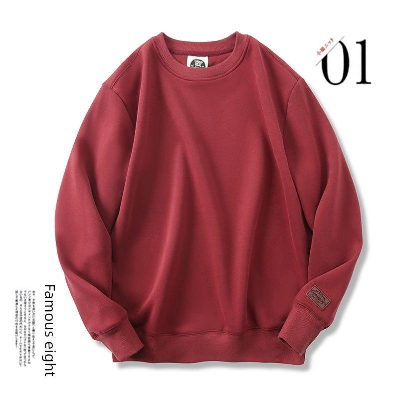 Men's and Women's Loose-Fitting Warm Pullover Sweatshirt with Fleece Lining for Autumn and Winter, Factory Surplus