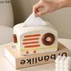 Radio Shape Ceramic Tissue Box Paper Towel Holder Napkin Paper Box Removable Tissue Box Tissue Storage Container Household Items
