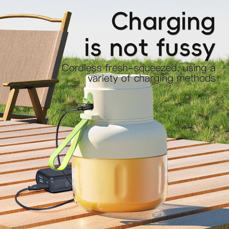 Portable Rechargeable Juicer Cup with Straw USB Charging 12-Blade Stainless Steel Cutter Ideal for Fresh Juice Anywhere