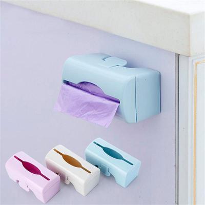 1/2PCS Garbage Bag Storage Box Wall-mounted Kitchen Trash Bags Holder Wall Mounted Durable Plastic Bag Container