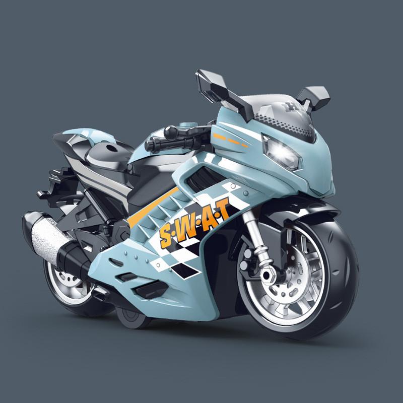 Model Simulated Motorcycle Children Toy With Sound And Lighting Functions