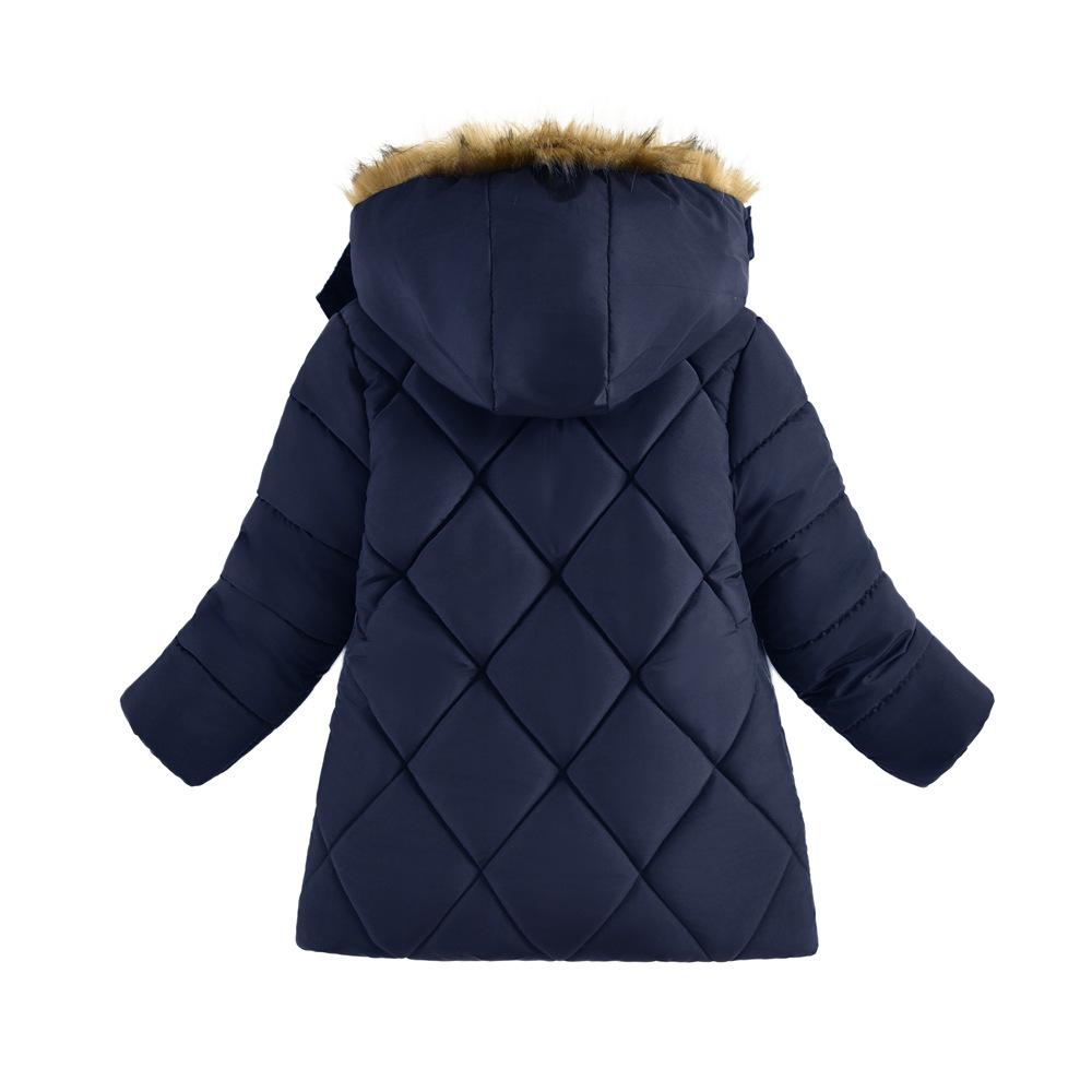 Boys' Casual Thick Cotton-padded Jacket, Winter Children's Medium-length Thick Cotton-padded Jacket