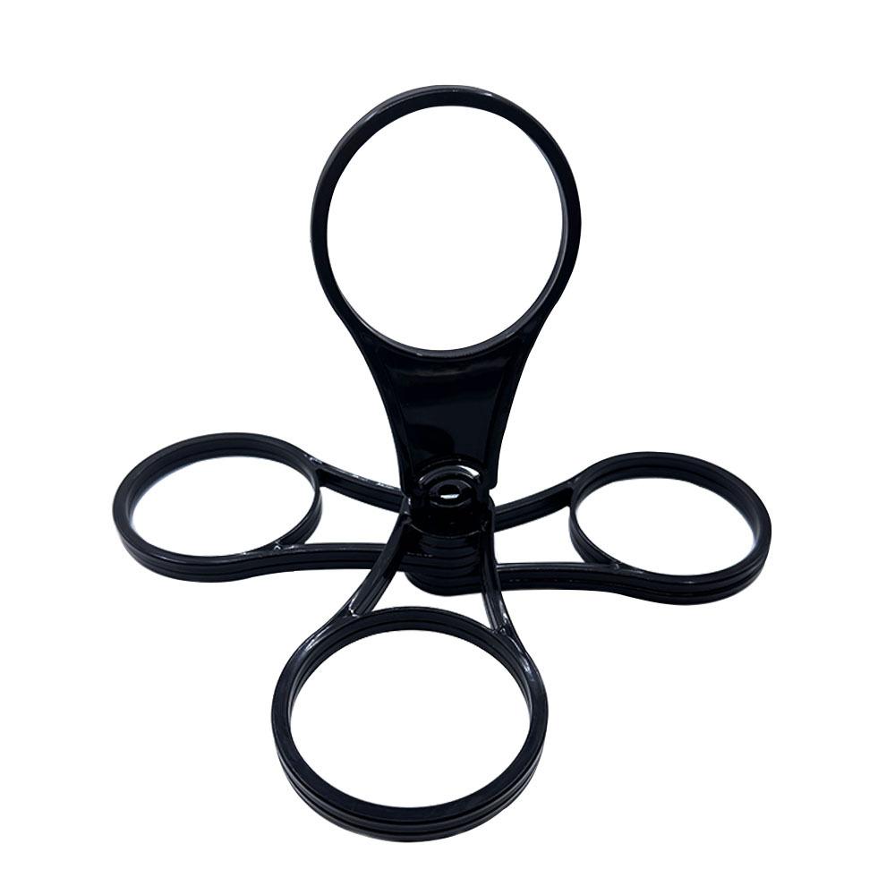 

1 комплект Подставка для складных стаканов для домашней вечеринки, вращающаяся подставка для шести кофейных чашек, портативная подставка для коктейлей для KTV, подставка для чашек для молочного чая чёрный