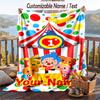 El Payaso Plim Plim Flannel Blanket, Personalized Custom Name Text, Soft Warm Plush Throw Blanket For Gift