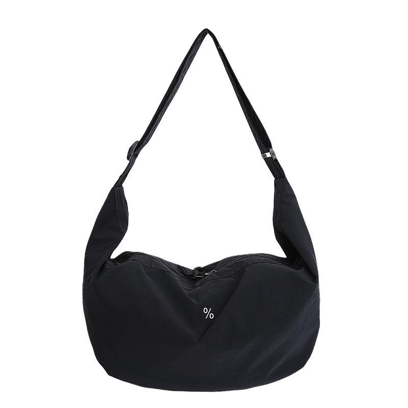 Nylon Casual Crossbody Bag With Metal Accents For Daily Use