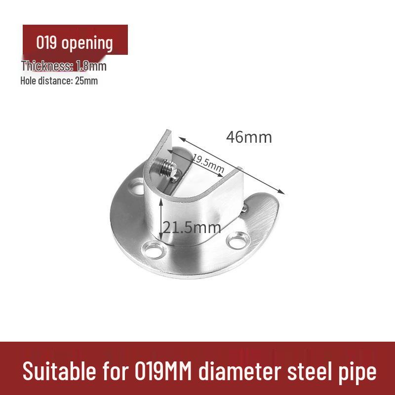 Фланцевое крепление из нержавеющей стали для установки карниза, полотенцесушителя или штанги для сушки одежды With screws