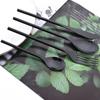 4pcs Gold Dinnerware Set Stainless Steel Cutlery Sets Mirror Flatware Silverware Knife Fork Spoons Set Party Kitchen Home Tableware