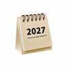 Base Stand 2027 Calendario da Scrivania Mini Calendario da Tavolo Regali Calendario a Foglie Girevoli Ufficio Domestico