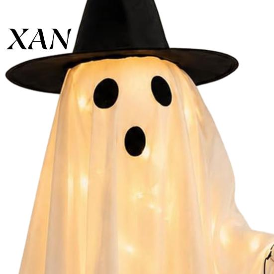 Glowing White Gauze Ghosts Halloween Ghost Walking Dog Decor with LED String Light, Spooky Battery Powered Party Lights Puppy for Outdoor Home,
