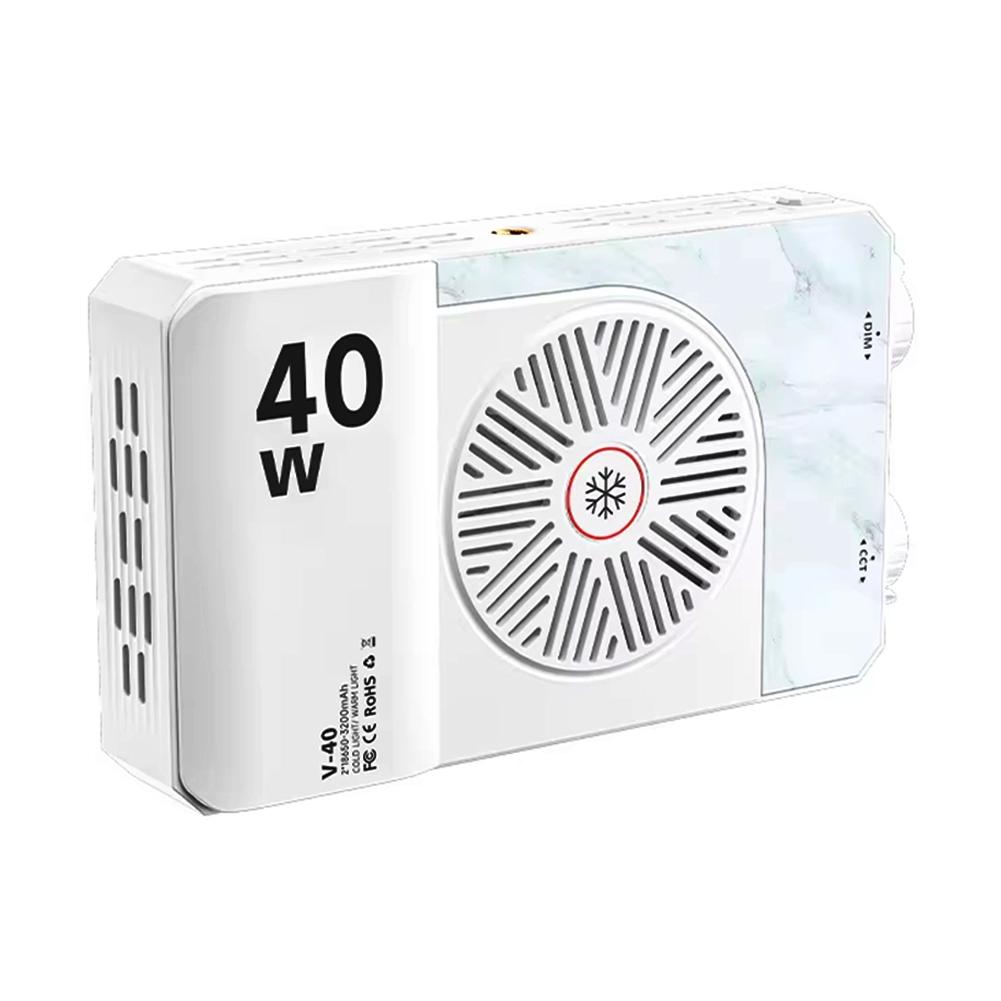 40W LED Camera Light 2800K-9000K Handheld Fill Light 4400mAh Rechargeable Portable Light Panel Video Light
