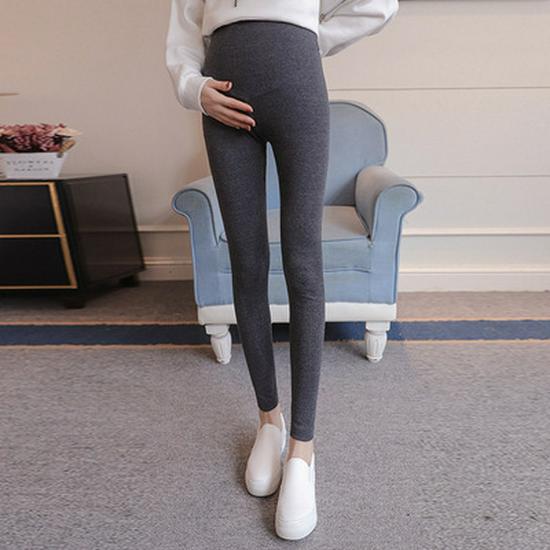 Maternity Support Leggings - Elastic Kitten Print, Spring/Autumn, 9-point Length