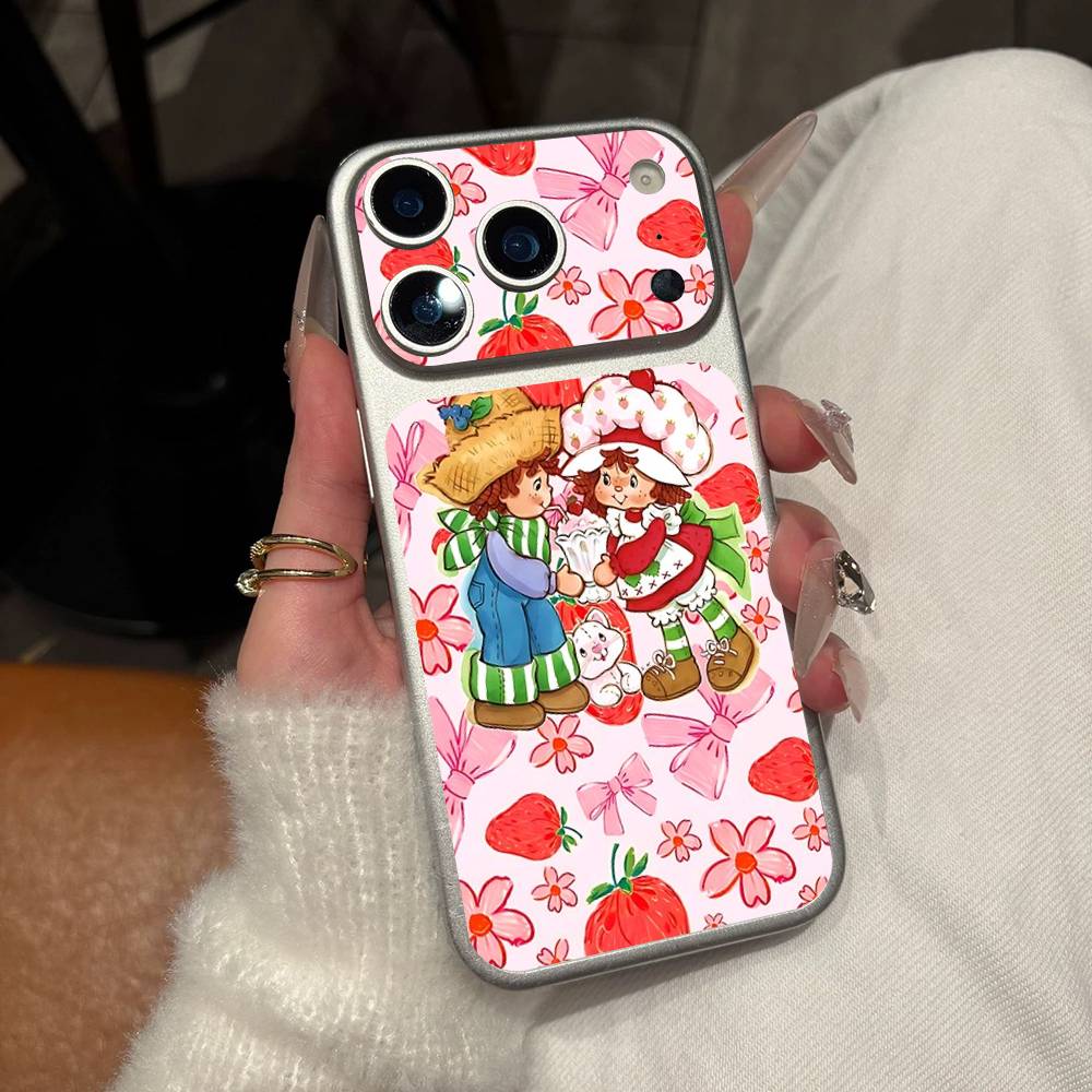Cartoon Girl S-Strawberry S-Shortcake For IPhone 17 Pro 17 Pro Max Rear Skin Wrap Decal Protective Sticker