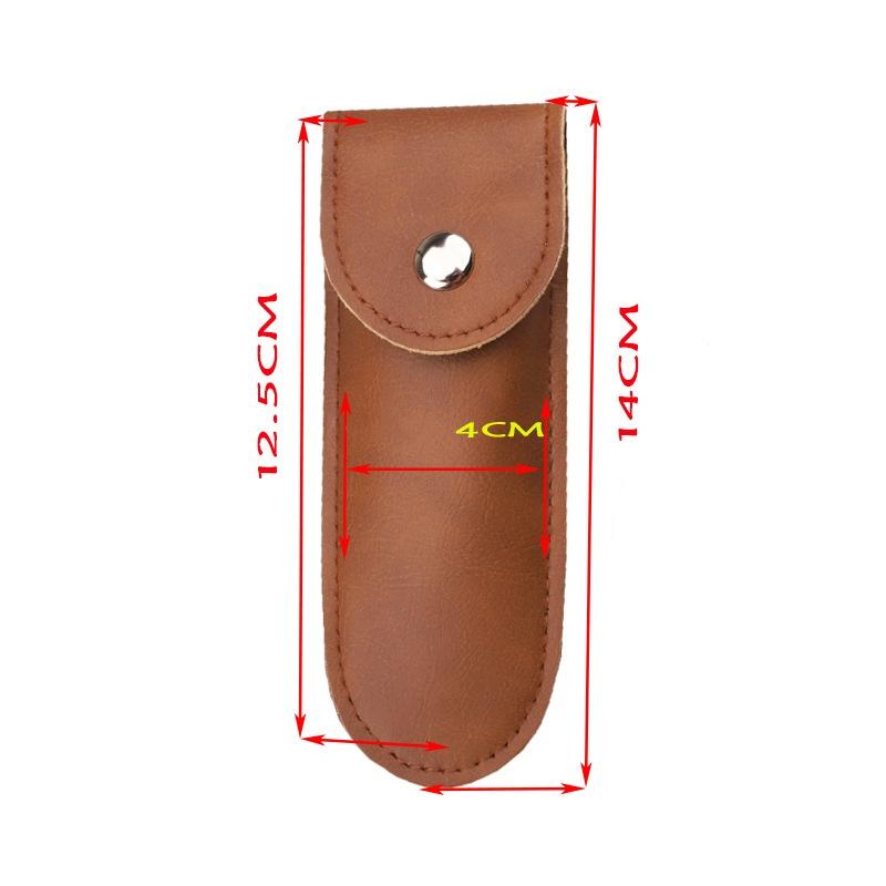 PU Leather Universal Folding Knife Sheath Family Portable Camping Knife Pocket Knife Sheath Storage Tool Bag