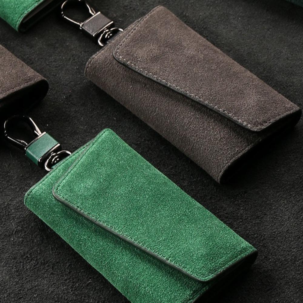 Waterproof Pull Out Keychain Pouch PU Leather PU Key Wallets Key Holder Bag  Key Holder Case